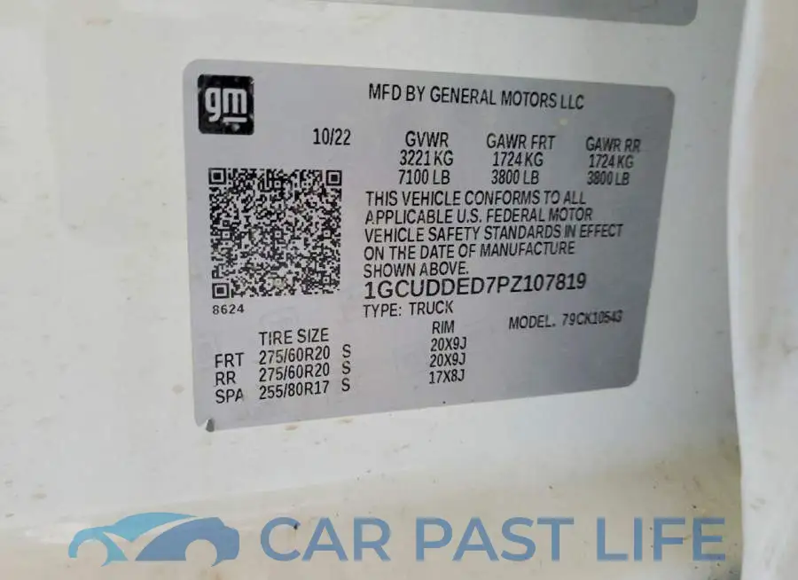 1GCUDDED7PZ107819# 13