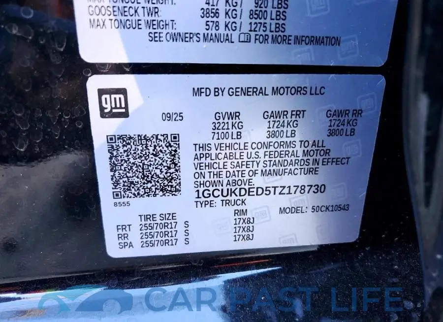 1GCUKDED5TZ178730# 13