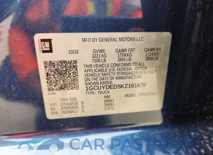 1GCUYDED5KZ161679# 13