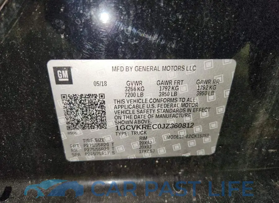 1GCVKREC0JZ360812# 12