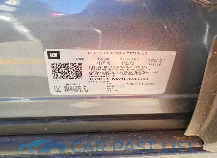 1GNERFKW1LJ283983# 13