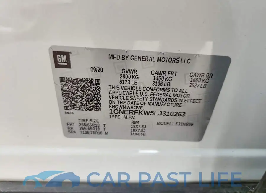 1GNERFKW5LJ310263# 13