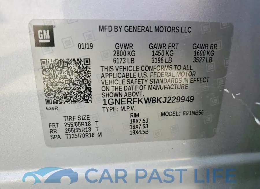 1GNERFKW8KJ229949# 13