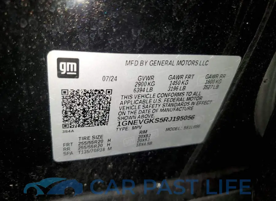 1GNEVGKS5RJ195056# 14