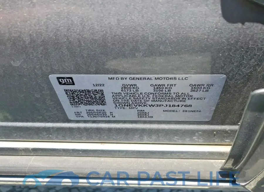 1GNEVKKW3PJ184768# 13