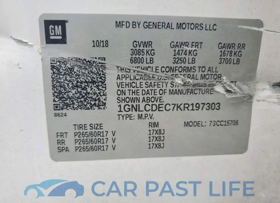 1GNLCDEC7KR197303# 13