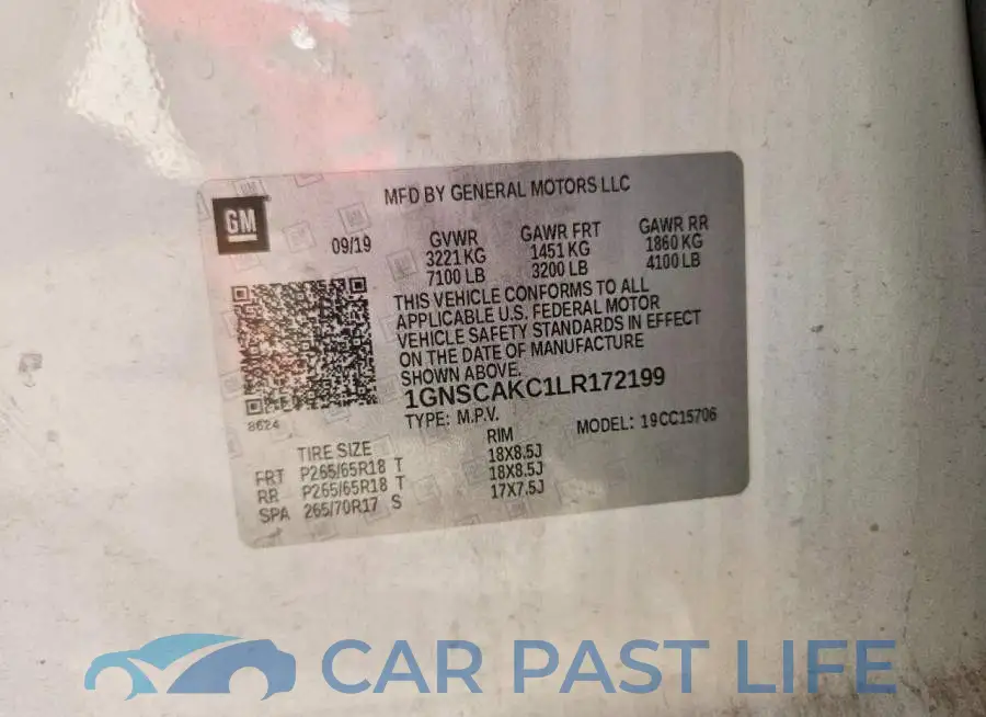 1GNSCAKC1LR172199# 13