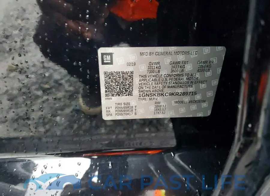 1GNSKBKC9KR289715# 13
