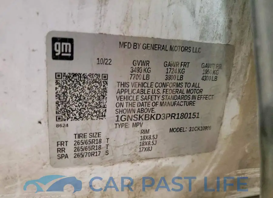 1GNSKBKD3PR180151# 13