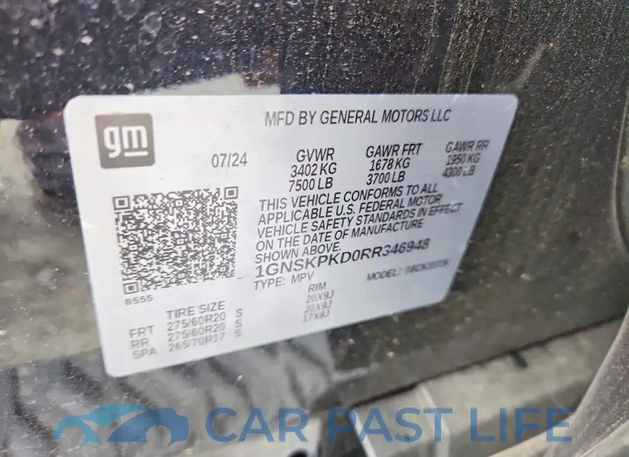 1GNSKPKD0RR346948# 13