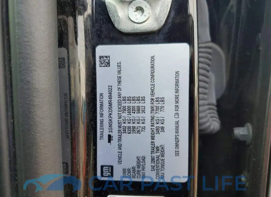 1GNSKPKD5MR494022# 14
