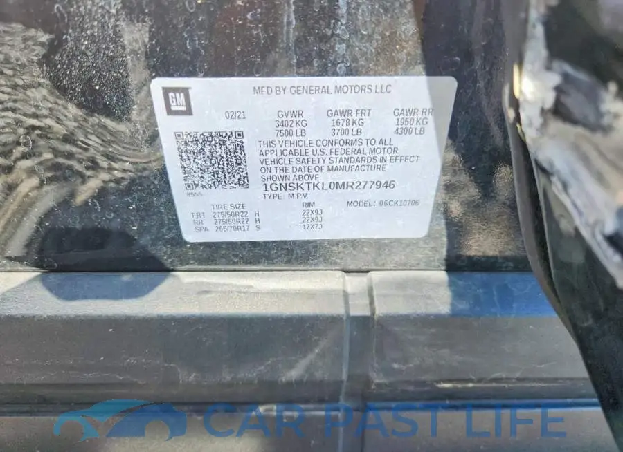 1GNSKTKL0MR277946# 12