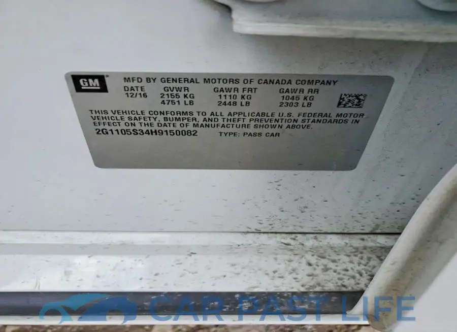 2G1105S34H9150082# 12