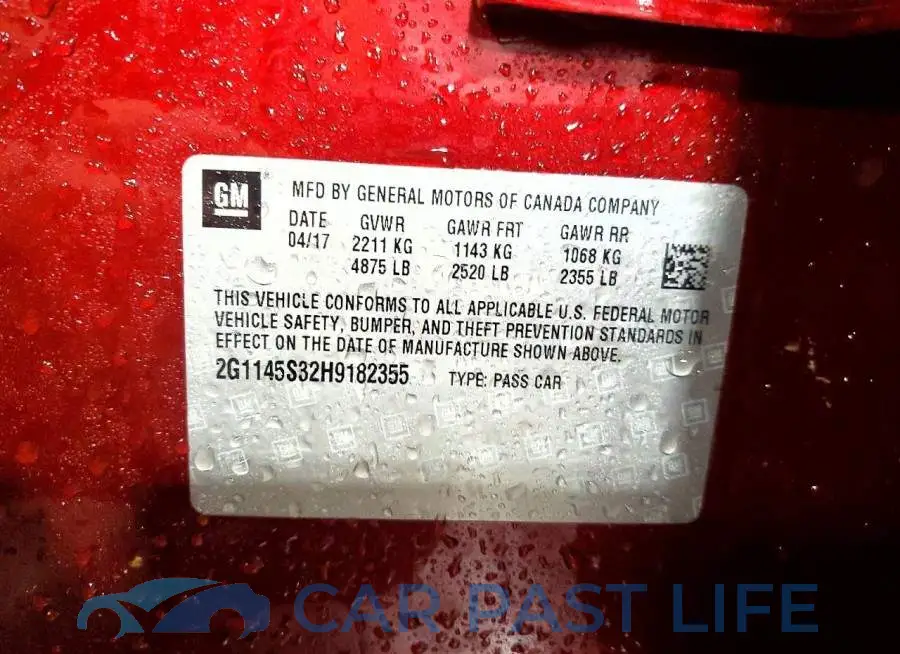 2G1145S32H9182355# 12