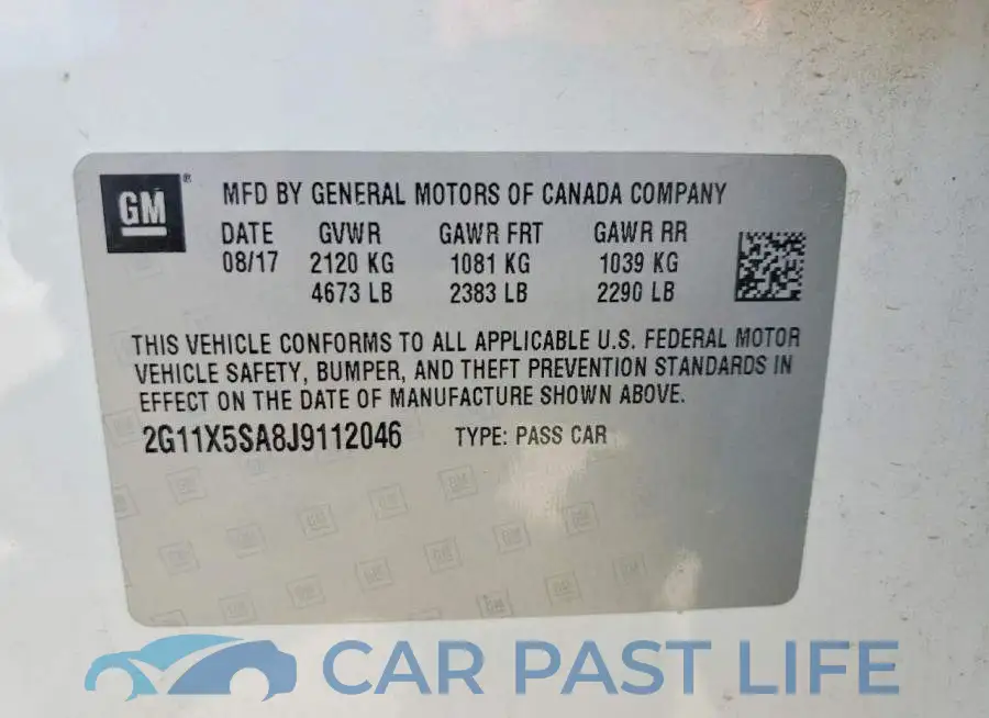 2G11X5SA8J9112046# 12