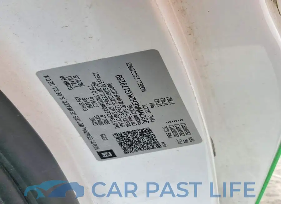 3GCNWAEH2KG179259# 12