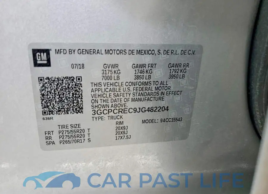 3GCPCREC9JG482204# 12