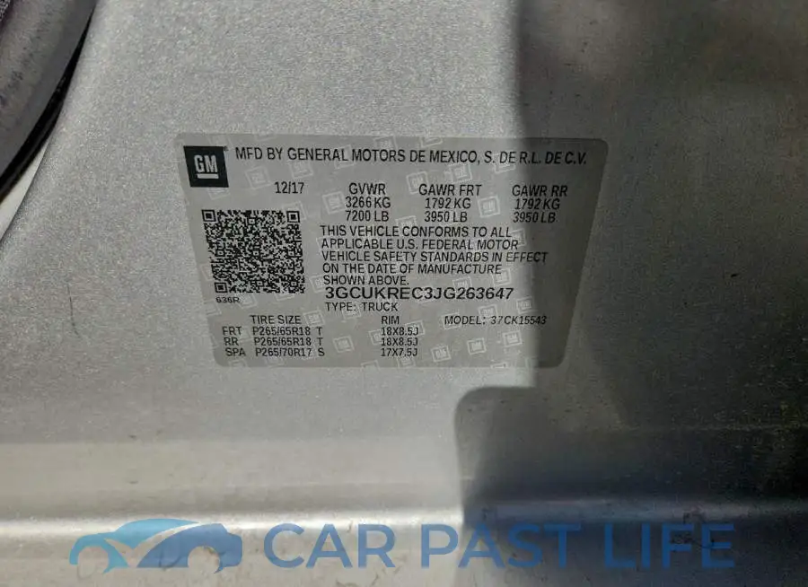 3GCUKREC3JG263647# 12