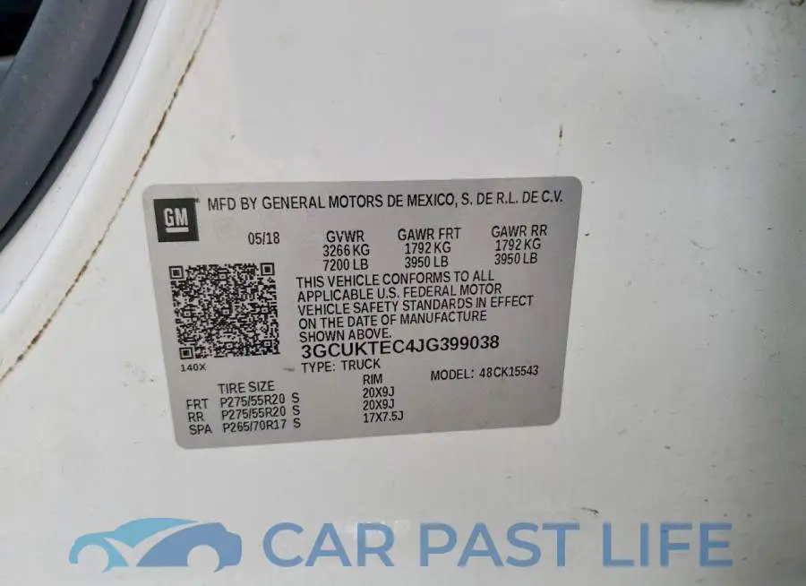 3GCUKTEC4JG399038# 12