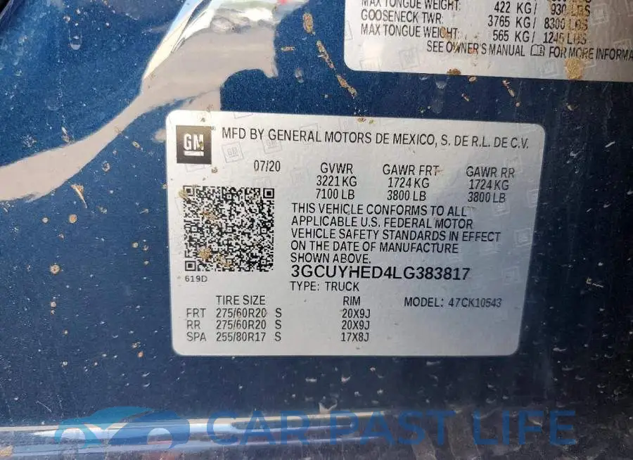 3GCUYHED4LG383817# 13