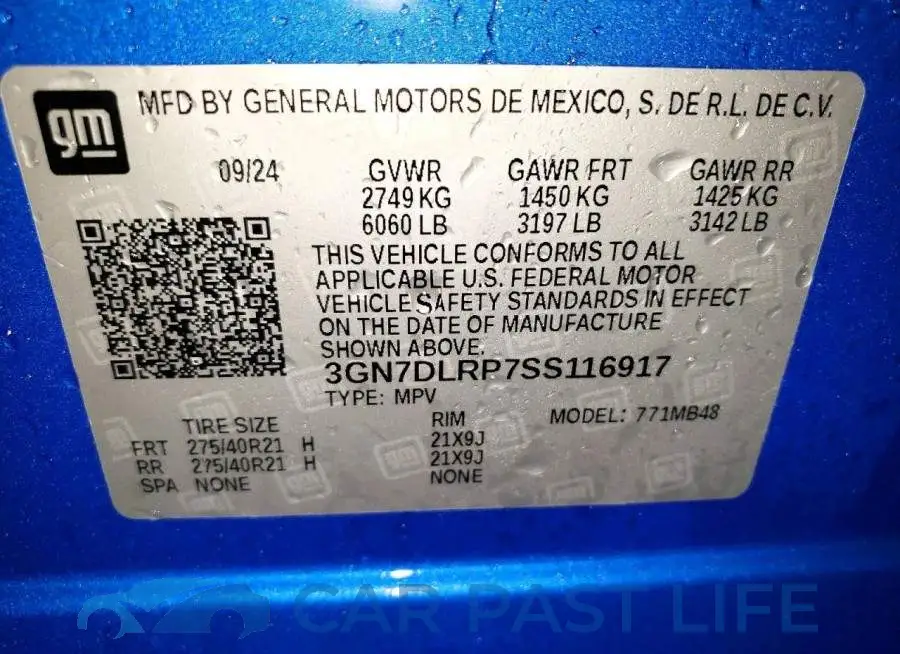 3GN7DLRP7SS116917# 13