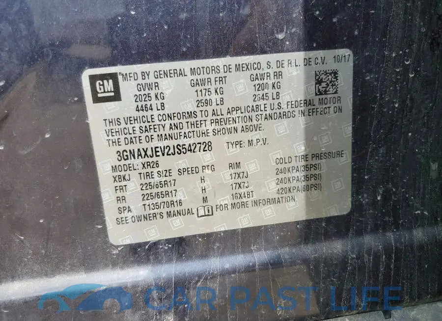 3GNAXJEV2JS542728# 13