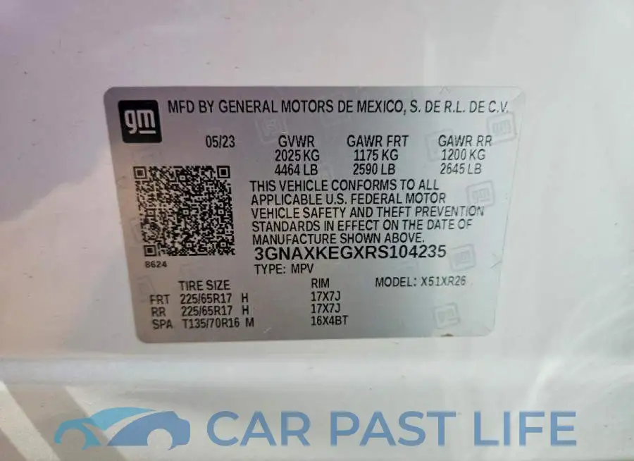 3GNAXKEGXRS104235# 13