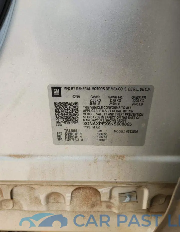 3GNAXPEX6KS608865# 14
