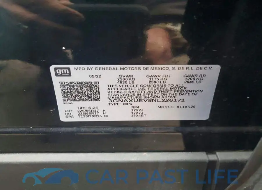 3GNAXUEV8NL226171# 13