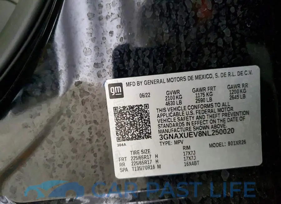 3GNAXUEV8NL250020# 13