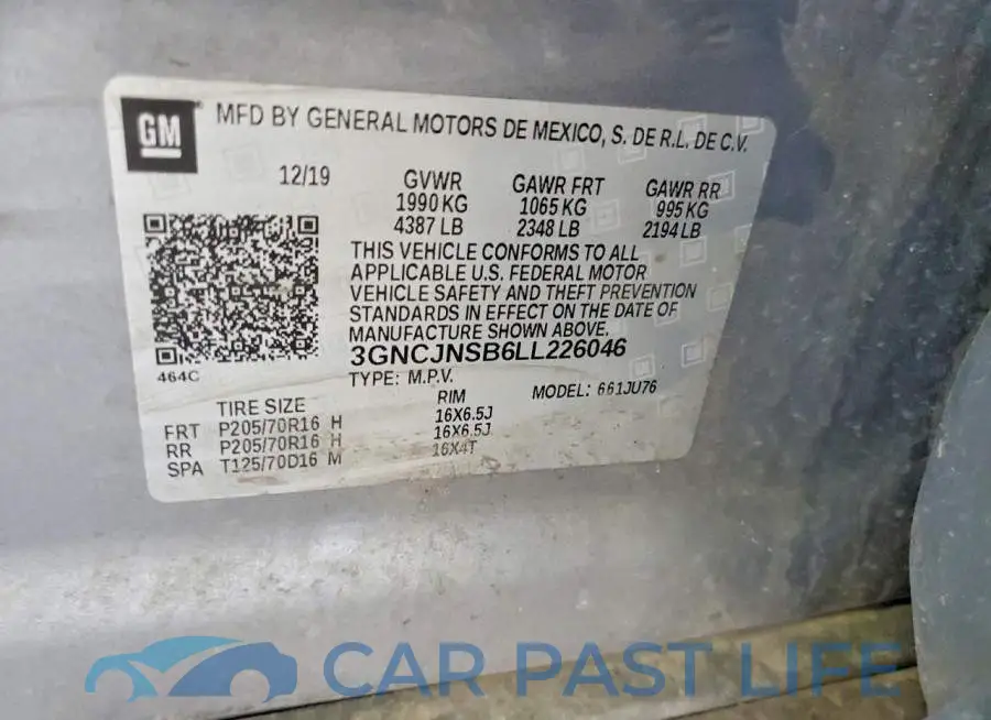3GNCJNSB6LL226046# 13