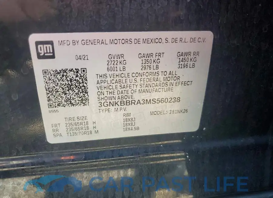 3GNKBBRA3MS560238# 13