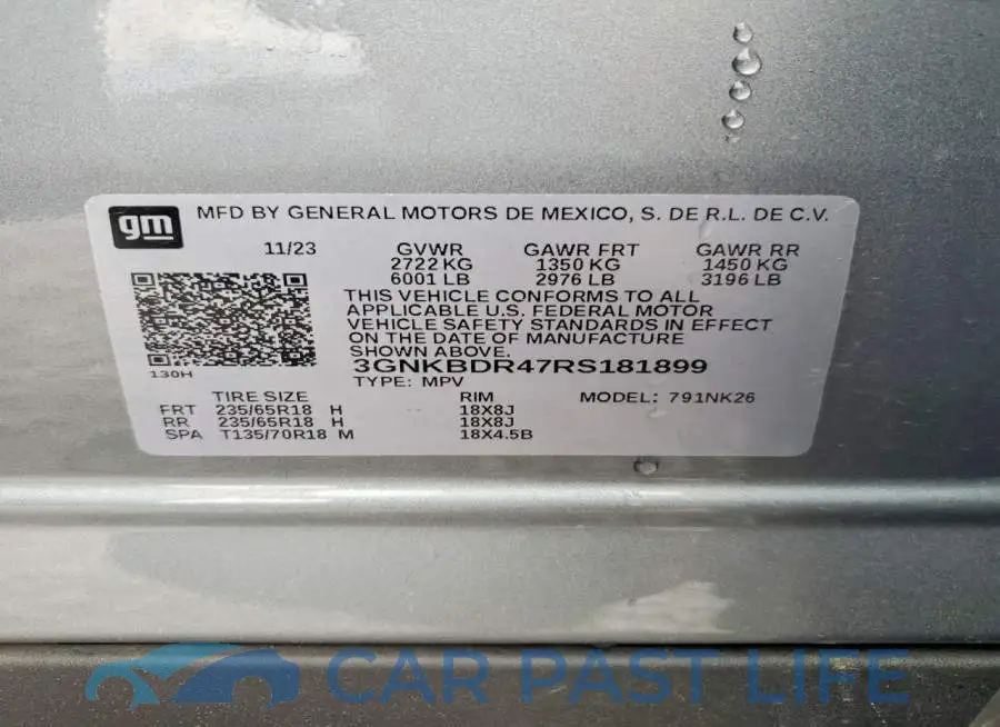 3GNKBDR47RS181899# 13