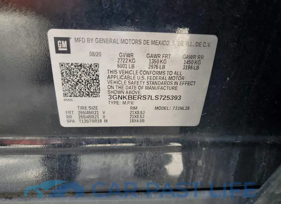 3GNKBERS7LS725393# 13