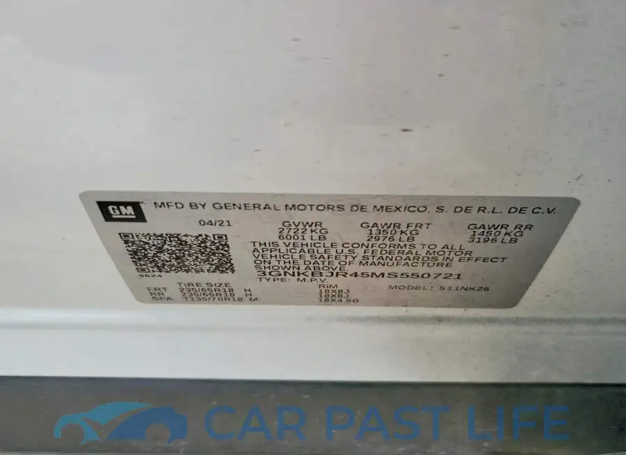 3GNKBJR45MS550721# 14
