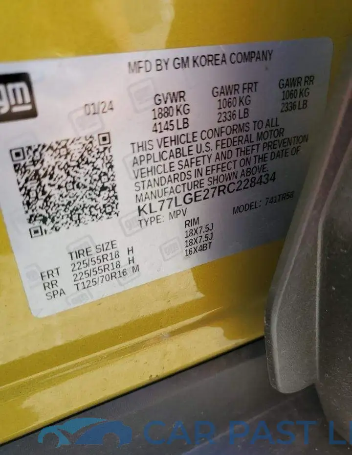 KL77LGE27RC228434# 12