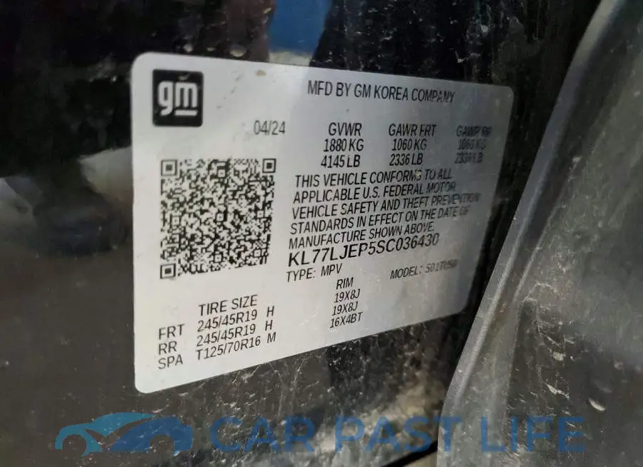 KL77LJEP5SC036430# 13