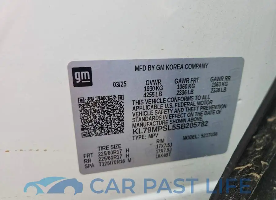 KL79MPSL5SB205782# 14