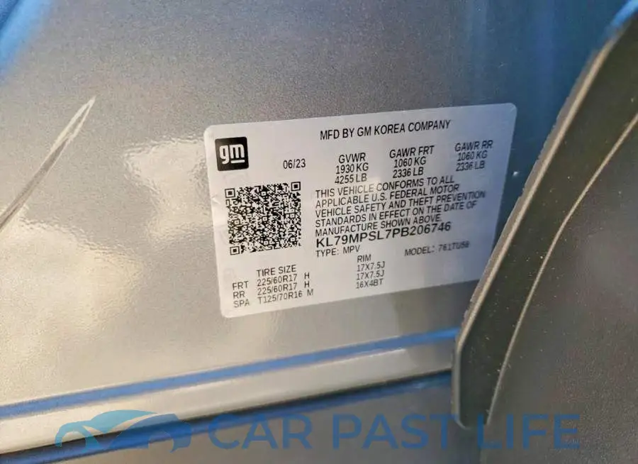 KL79MPSL7PB206746# 12