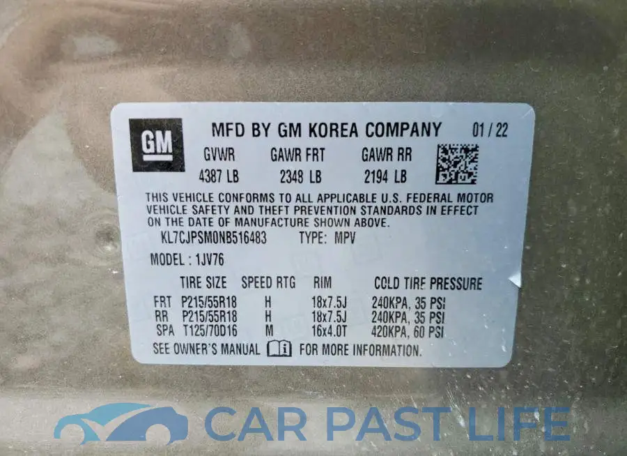 KL7CJPSM0NB516483# 13