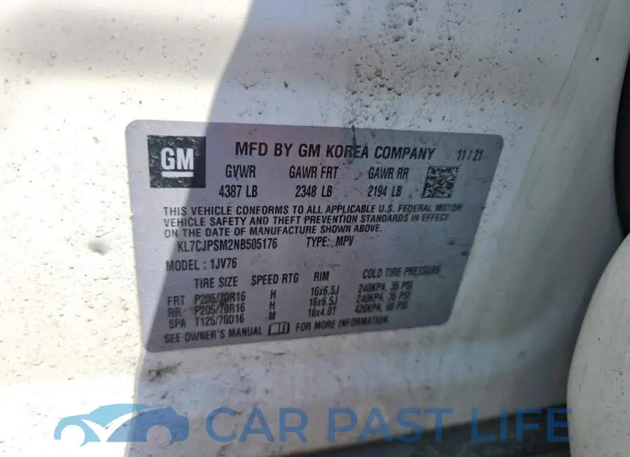 KL7CJPSM2NB505176# 13