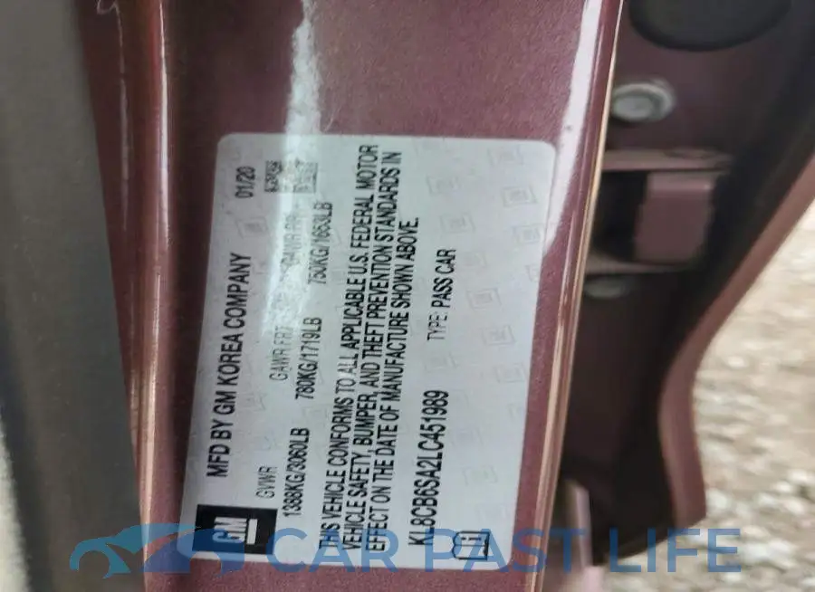 KL8CB6SA2LC451989# 12