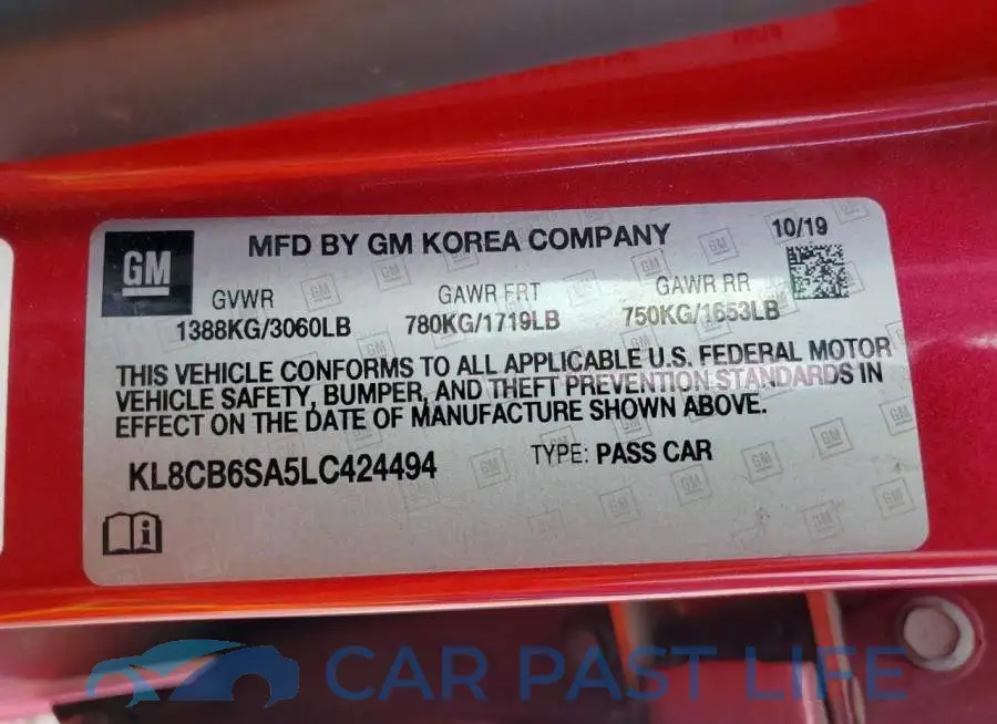 KL8CB6SA5LC424494# 12