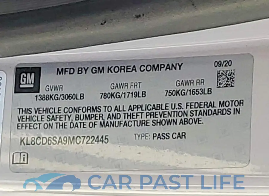 KL8CD6SA9MC722445# 12