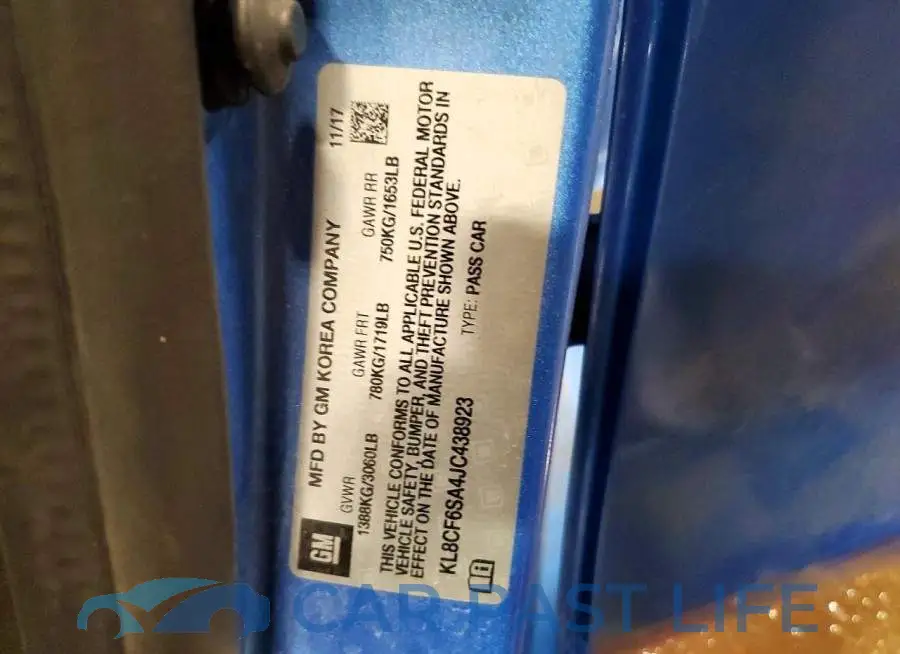 KL8CF6SA4JC438923# 12