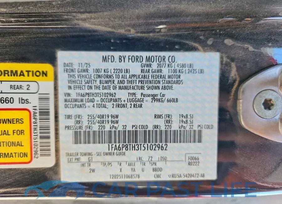 1FA6P8TH3T5102962# 13