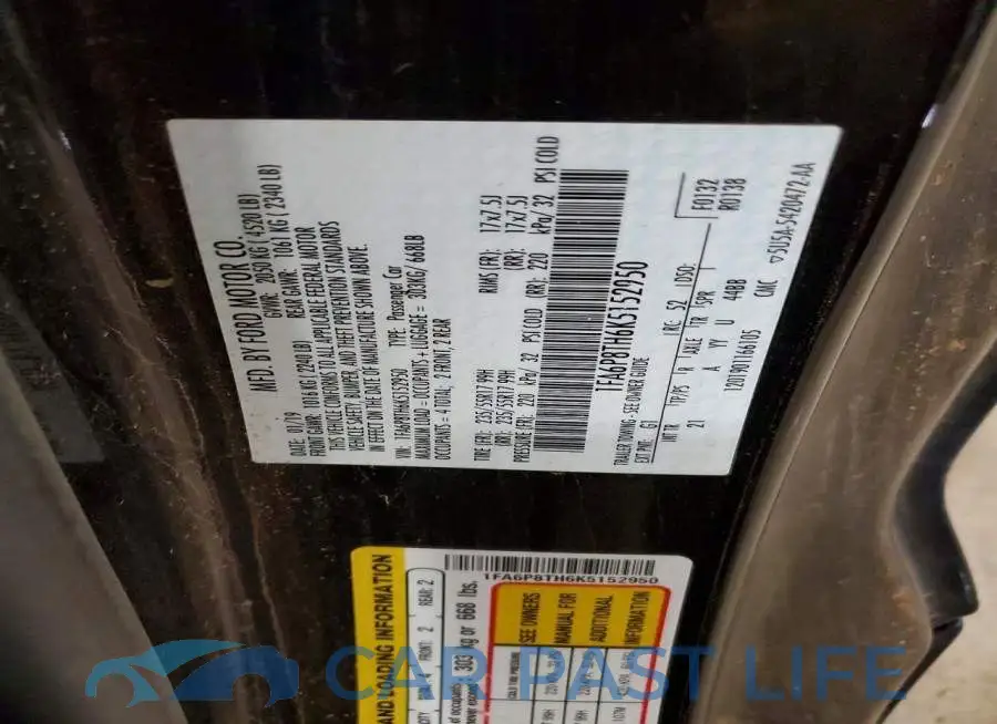 1FA6P8TH6K5152950# 12