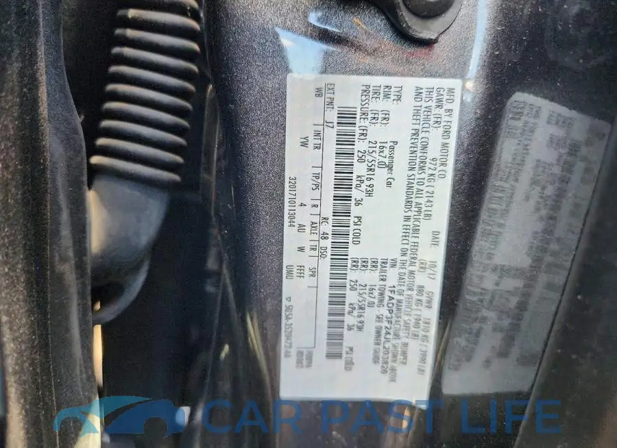 1FADP3F24JL203826# 12