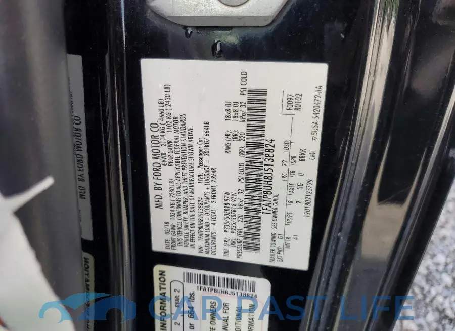 1FATP8UH8J5138824# 12