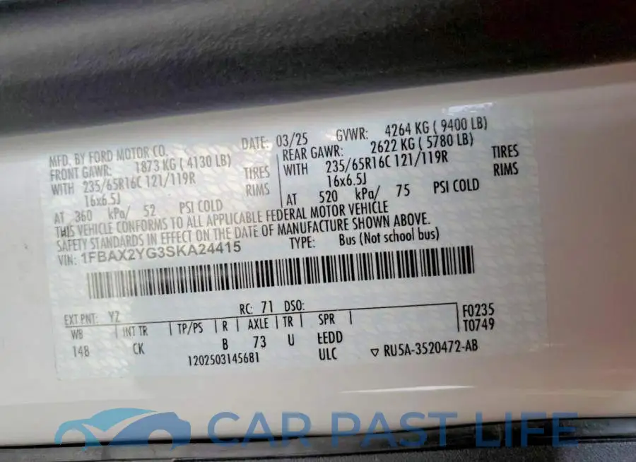 1FBAX2YG3SKA24415# 14